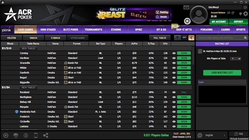ACR Poker Homepage ACR Poker Homepage